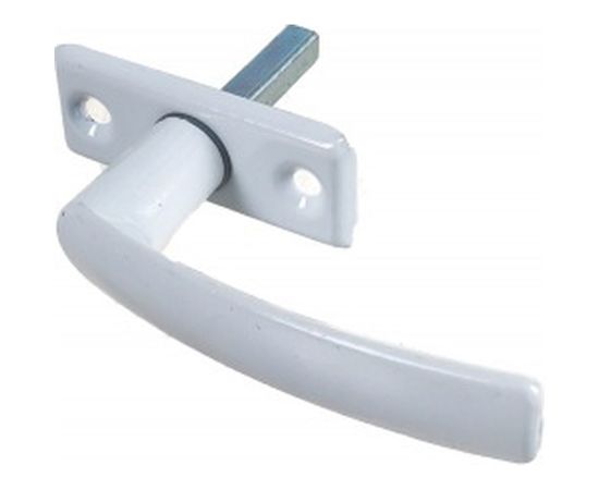 Оконная поворотная ручка Россия "РО1" покрытие полимерное цвет белый 37720 