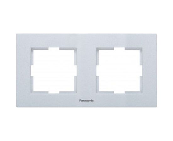 Рамка Panasonic Karre Plus 54811 2м горизонтальная серебро WKTF0802-2SL-RES 