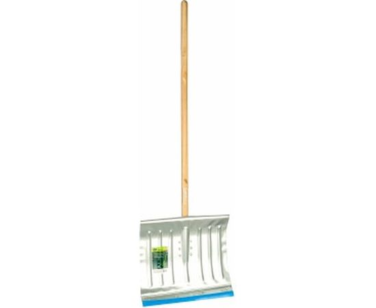 Снеговая оцинкованная лопата с черенком 430х370мм, металлическая окантовка СИБРТЕХ Россия 61596 