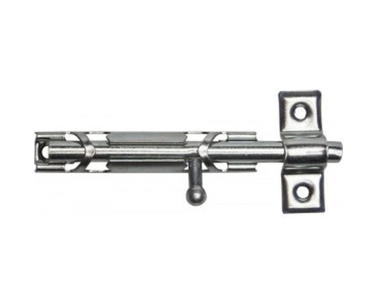 Накладной Шпингалет Россия 3Т-12 стальной покрытие белый цинк 80 мм 37735-80 