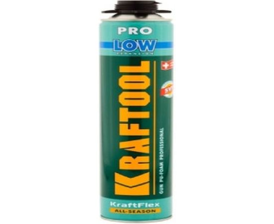 Монтажная пена полиуретановая профессиональная KRAFTFLEX PREMIUM PRO LOW (800 мл; SVS) KRAFTOOL 41181_z01 