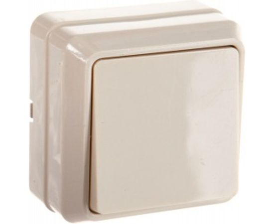 Одноклавишный выключатель IEK ОКТАВА 10А, наружный, кремовый EVO10-K33-10-DC 