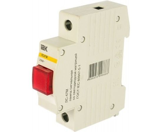 Сигнальная лампа IEK, DIN 1P, красная матрица, ЛС-47М, ИЭК MLS20-230-K04 