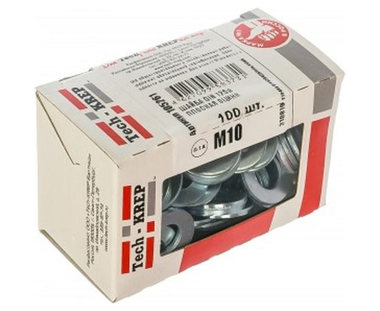 Кузовная оцинкованная шайба DIN9021 M10 10шт - пакет Tech-Krep 103039 – изображение 2