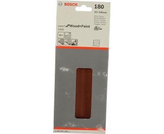 Шлифлисты 10 шт. Wood+Paint (93x230 мм; K180) Bosch 2608605300 – изображение 2