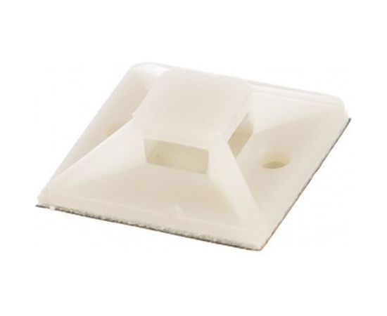 Самоклеющаяся площадка STEKKER SMCL2525 25х25 мм, под хомуты, белый 32935 – изображение 2