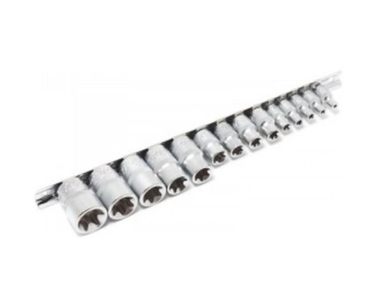 Набор головок Е-профиль на планке 15 предметов Forsage F-4158 – изображение 2