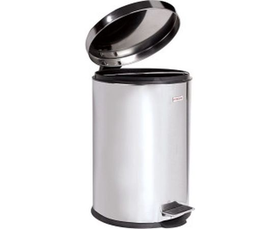 Ведро-контейнер для мусора с педалью ЛАЙМА 12 л, зеркальное 232261 – изображение 2