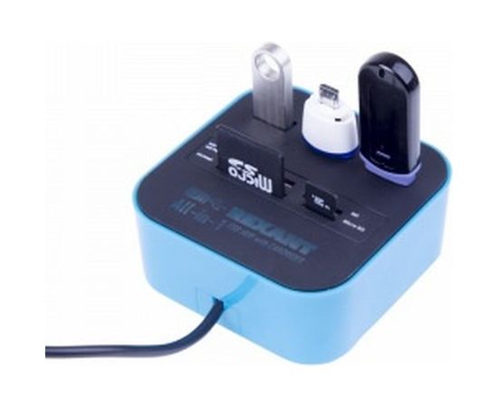 Разветвитель USB на 3 порта + картридер "Все в одном" черный REXANT 18-4121 – изображение 2