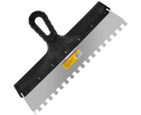 Фасадный зубчатый шпатель (нержавеющая сталь, 350мм, зуб.10x10мм) Remocolor Мастер 12-9-350 – изображение 2