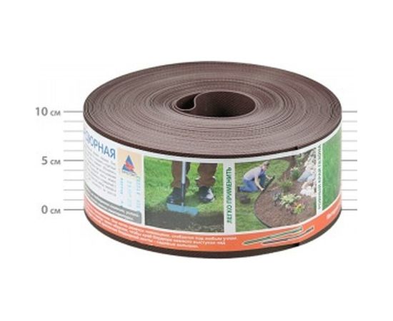 Бордюрная лента Протэкт 30 м, коричневая Б-10/30 кор – изображение 2