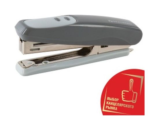Серый степлер BRAUBERG №10 Germanium 226568 – изображение 2