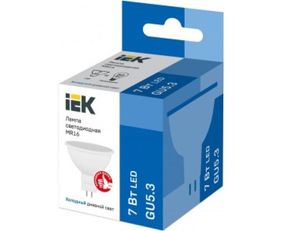 Светодиодная лампа IEK ECO MR16 софит 7Вт 230В 6500К GU5.3 LLE-MR16-7-230-65-GU5 – изображение 2