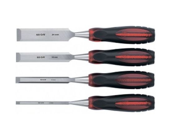 Набор плоских долот-стамесок "Тигровый глаз", 4шт, 6-12-18-24мм MATRIX 24432 – изображение 2