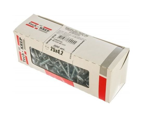 Саморез Tech-Krep ШСММ 4,2х25 200 шт, коробка с окном 102141 – изображение 2