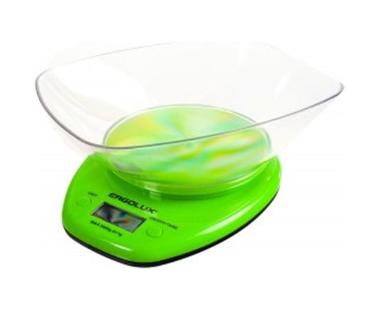 Кухонные весы ERGOLUX ELX-SK04-C16 салатовые до 5 кг со съемной чашей 13605 – изображение 3