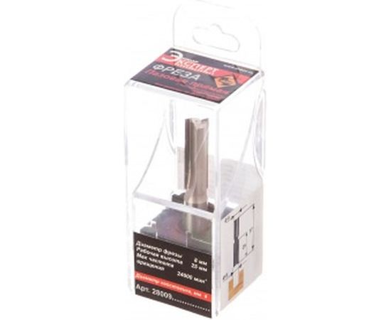 Фреза пазовая прямая (8x25 мм; хвостовик 8 мм) по ДСП Энкор 28009 – изображение 4