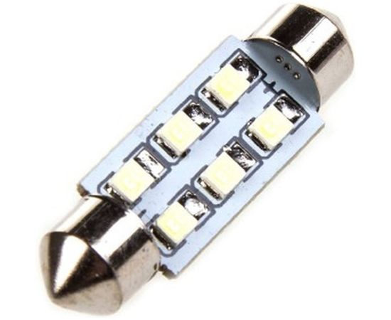 Автолампа диод SKYWAY Т11 C5W 24V 6 SMD 1-конт 39 мм белая салон S08202020 