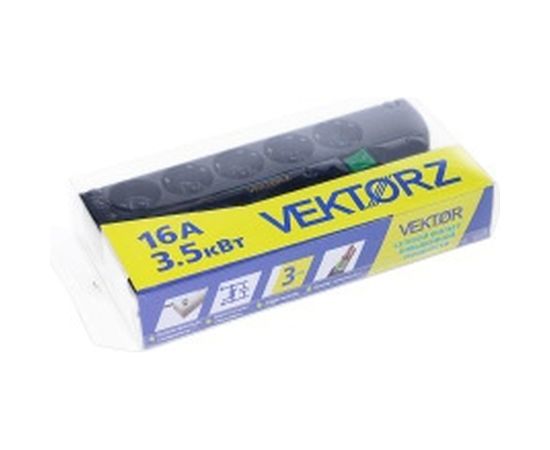 Сетевой фильтр Vektor Z NEW 3.5 кВт черный 3м 16526 