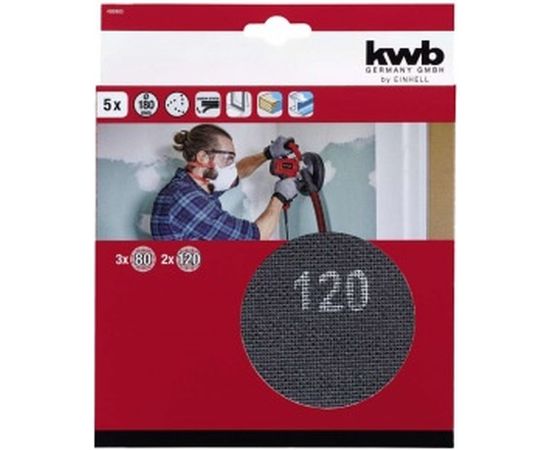 Набор шлифовальных сеток kwb (5 шт, 180 мм) Einhell 490905 