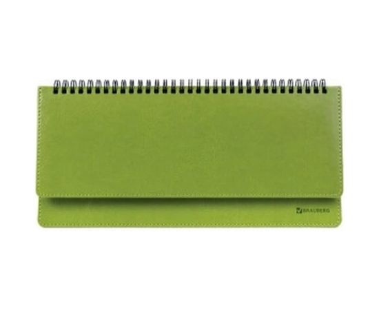 Недатированный планинг BRAUBERG Rainbow 305x140 мм, кожзам, зеленый 111702 