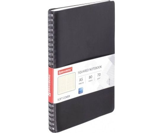 Тетрадь А5 BRAUBERG Office PRO 148x218 мм, 80 л, черная 111046 