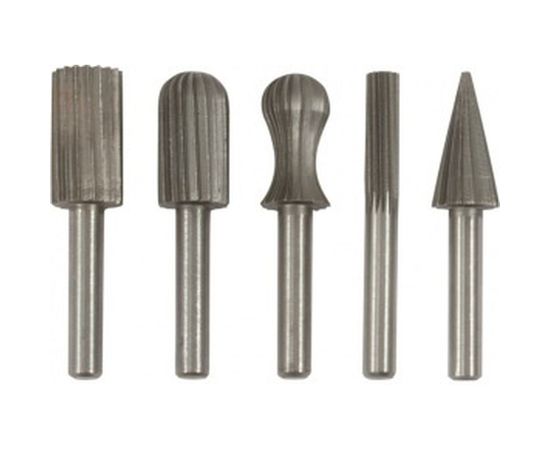Шарошки для фигурных отверстий по металлу, HSS сталь, 5 шт. FIT HQ 36476 