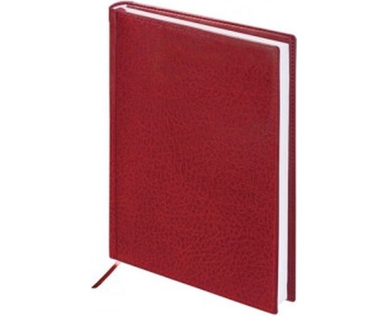 Недатированный ежедневник BRAUBERG А5 138х213 мм "Profile", балакрон, 160 л., бордовый, 123427 