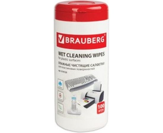 Чистящие салфетки BRAUBERG Power Clean, 100 шт., 510123 