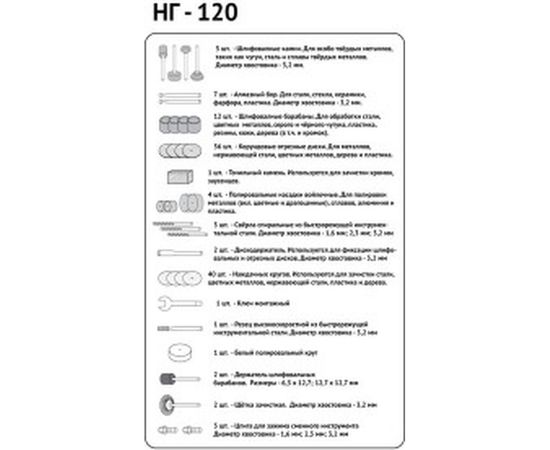 Набор гравировальный (120 предметов) Калибр&nbsp;00000074878 – изображение 2