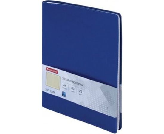 Тетрадь А4 BRAUBERG Office PRO 200x252 мм, под кожу, гребень, 80 л, синяя 111048 – изображение 2