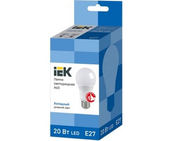 Лампа IEK LED A60 20Вт 230В 6500К E27 LLE-A60-20-230-65-E27 – изображение 2