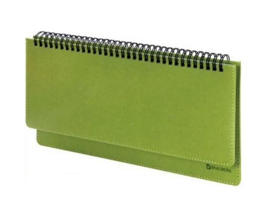 Недатированный планинг BRAUBERG Rainbow 305x140 мм, кожзам, зеленый 111702 – изображение 2