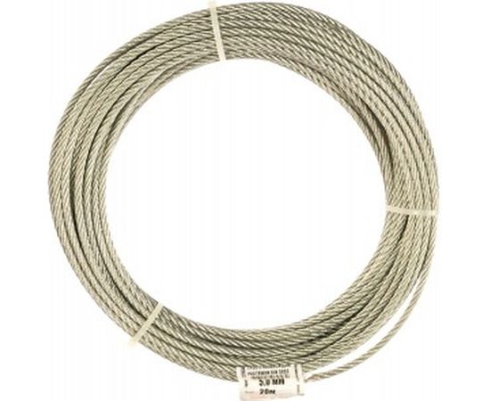 Стальной трос для растяжки DIN 3055 5,0 мм упак. 20м-накл. Tech-Krep 127934 – изображение 2