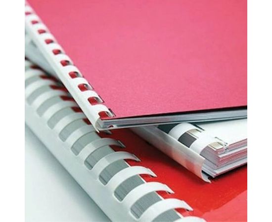 Пластиковые пружины для переплета BRAUBERG 50 шт., 51 мм, белые 530935 – изображение 3