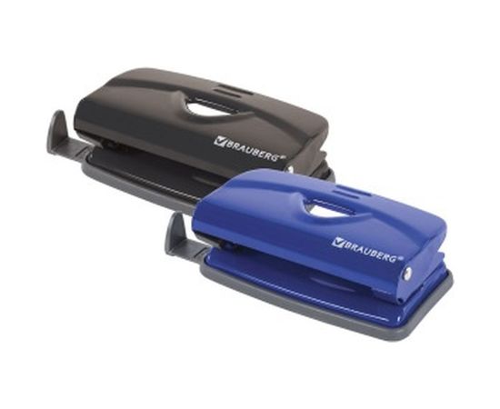 Дырокол BRAUBERG металлический Universal+, до 10л, черный, 222524 – изображение 3
