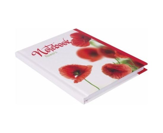 Блокнот BRAUBERG 110 х147 мм, А6, 80л, ламинир. обложка, выборочн. лак, клетка, Красные маки, 123243 – изображение 3