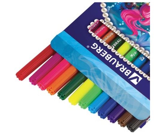 Фломастеры BRAUBERG Морские легенды, 12 цветов вентилируемый колпачок, упаковка с блестками, 150552 – изображение 4