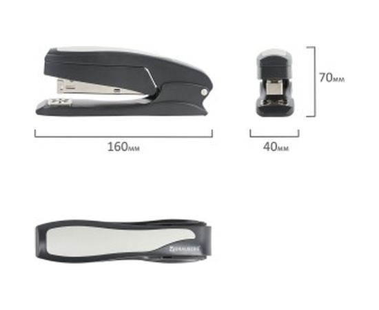 Черно-серый степлер BRAUBERG №24/6, 26/6 Kombi 226806 – изображение 4