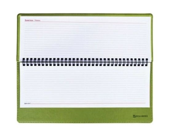 Недатированный планинг BRAUBERG Rainbow 305x140 мм, кожзам, зеленый 111702 – изображение 4