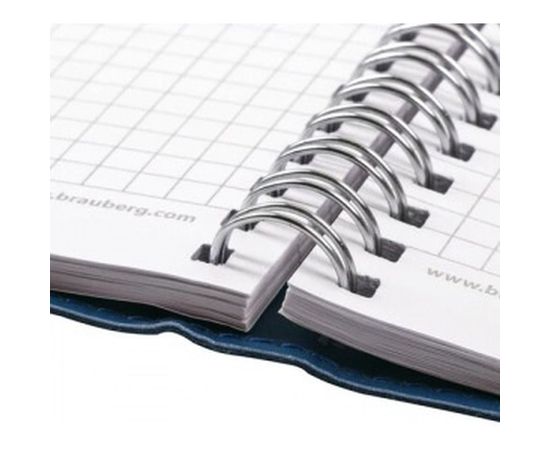 Тетрадь А4 BRAUBERG Office PRO 200x252 мм, под кожу, гребень, 80 л, синяя 111048 – изображение 5