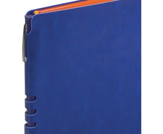 Блокнот BRAUBERG NEBRASKA А5 140x200 мм, 112 л, гибкий кожзам, ручка, линия, синий, 110948 – изображение 5