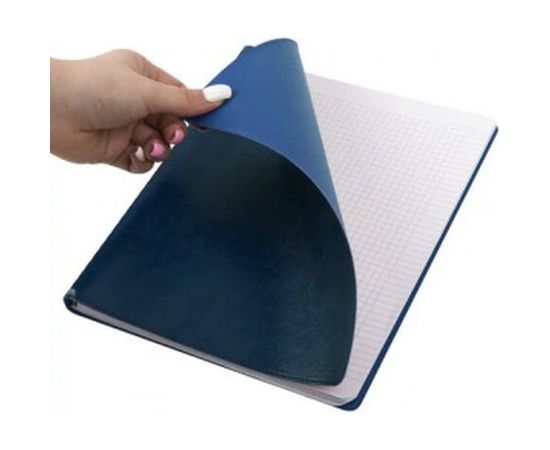 Тетрадь А4 BRAUBERG Office PRO 200x252 мм, под кожу, гребень, 80 л, синяя 111048 – изображение 6