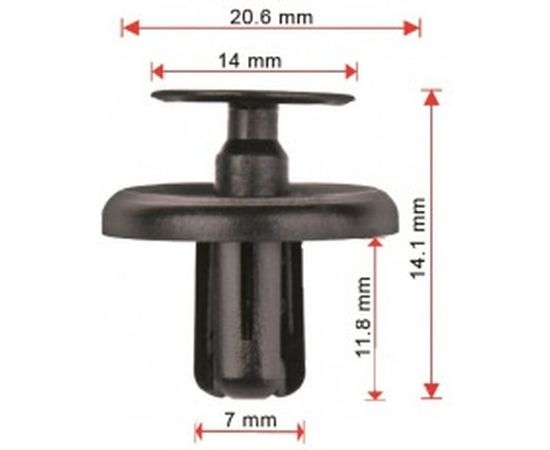 Клипса 10 шт AVERS 9046707201-10 