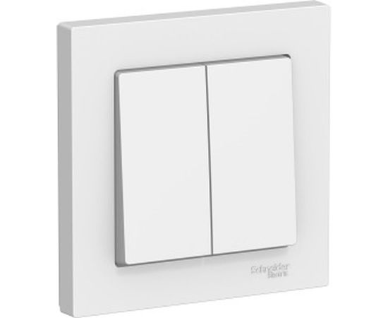 Двухклавишный выключатель Schneider Electric ATLAS DESIGN сх.5 10АХ в сборе белый ATN000152 