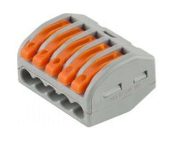 Соединительная разъемная клемма СВЕТОЗАР 5-и проводная, 400В, 32А, 0,5-2,5мм2/0,5-4мм2, 2шт 49190-5 