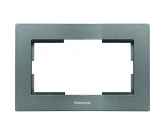 Рамка Panasonic Karre Plus 54796 для 2-й розетки темно-серый WKTF0809-2DG-RES 