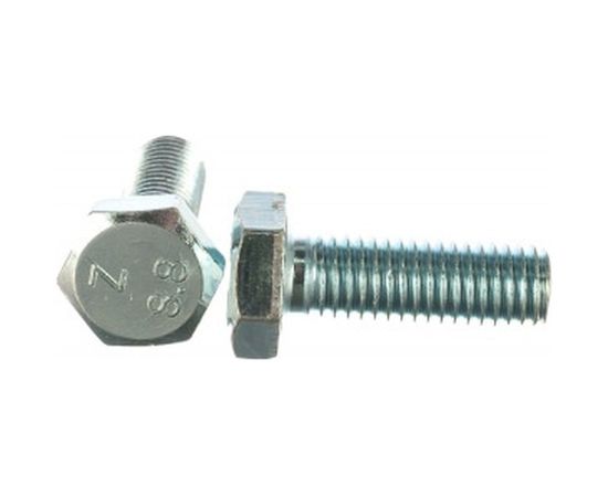 Болт DIN 933 с шестигранной головкой, оцинкованный М10х30, 20шт - коробка Tech-Krep 105215 
