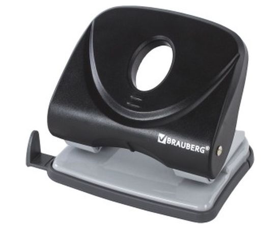 Дырокол BRAUBERG "Original", до 25 листов, черный, 222542 