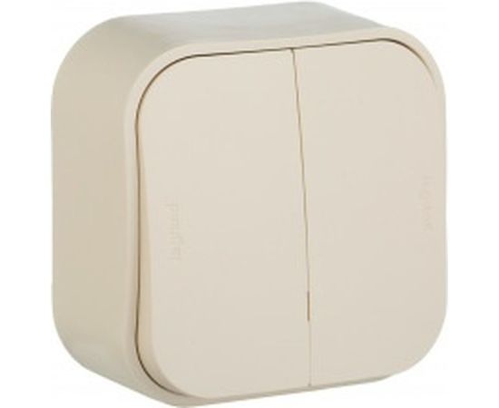 2-клавишный выключатель Legrand 10A слоновая кость 782232 